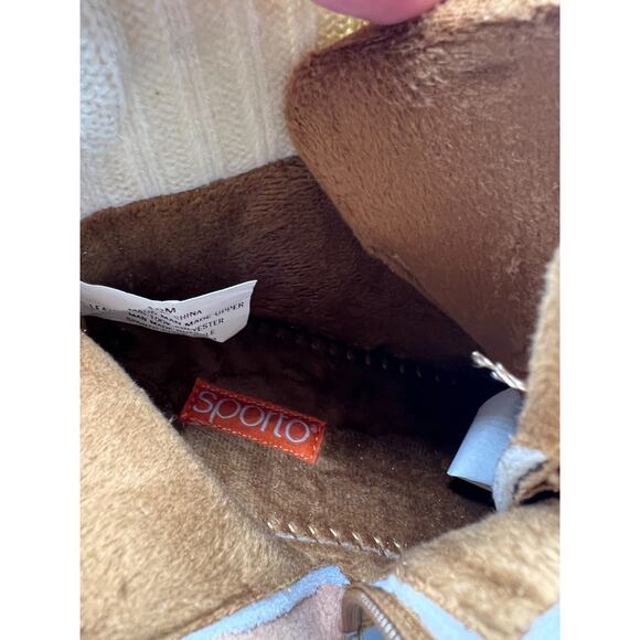 Sporto® Boho Water-Resistant Suede Lace-Up Ankle Boot - Camel 10 M - Picture 7 of 8